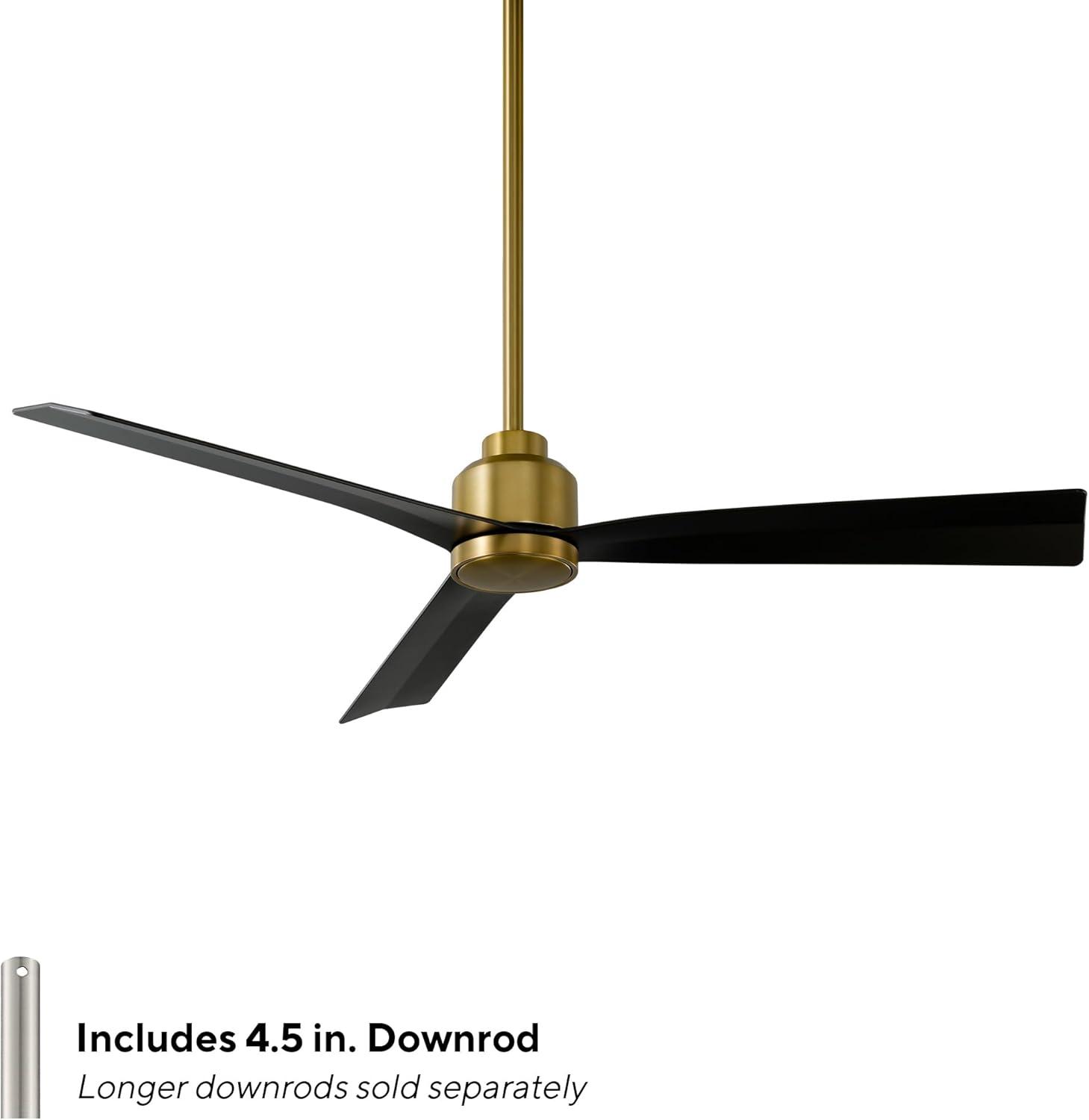52" Smart Home Compatible 3 Blade Smart Ceiling Fan with Remote