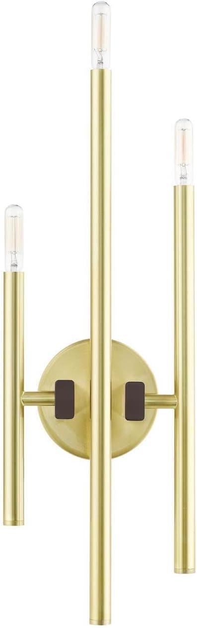 Livex Lighting Denmark 3 - Light Wall Light in  Satin Brass