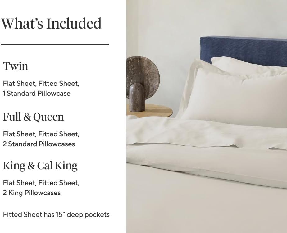 Organic Crinkled Percale Sheet Set
