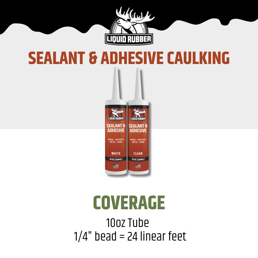 10.2 oz. White, Caulk - Hybrid Adhesive and Protective Sealant, Synthetic Rubber (1-Pack)