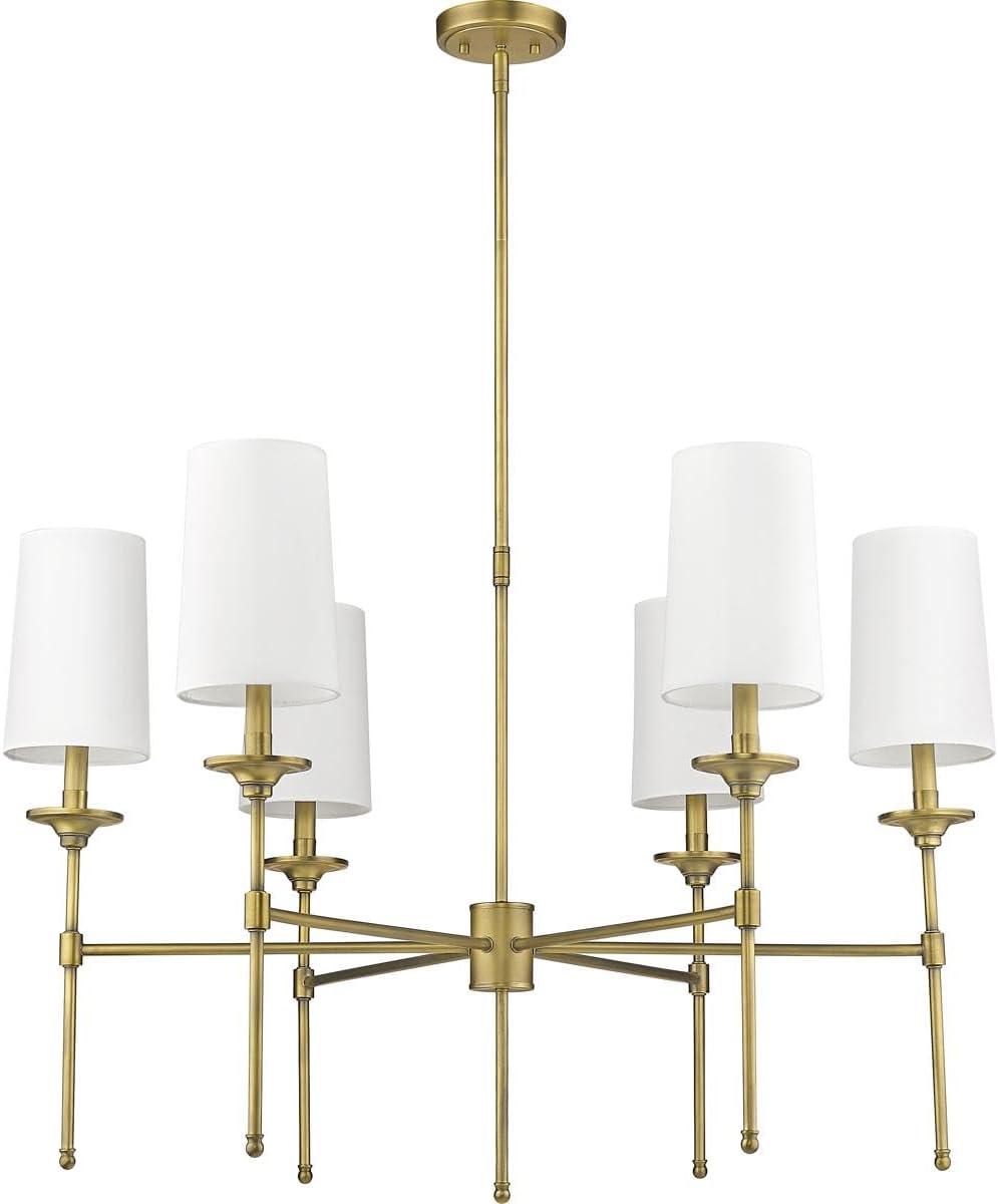 Z-Lite Emily 6 - Light Chandelier in  Rubbed Brass