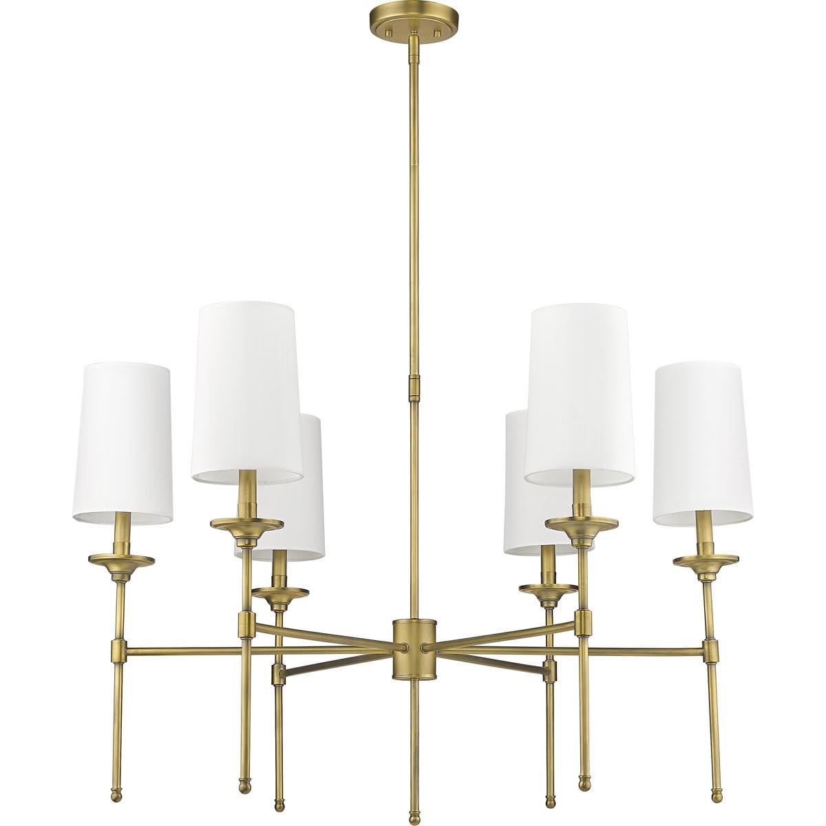 Z-Lite Emily 6 - Light Chandelier in  Rubbed Brass