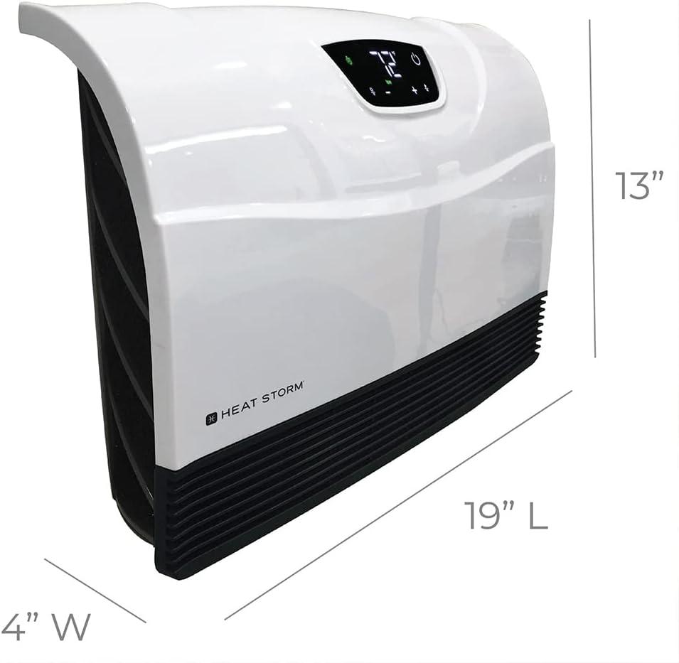 Heat Storm Heat Storm 1500 Watt Infrared WiFi enabled, wall mount  electric space heater with digital thermostat, remote - Smart Line