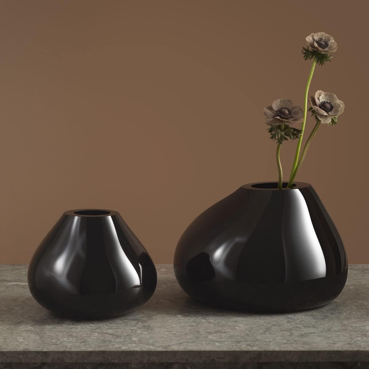 Orrefors Ebon Handmade Glass Table Vase