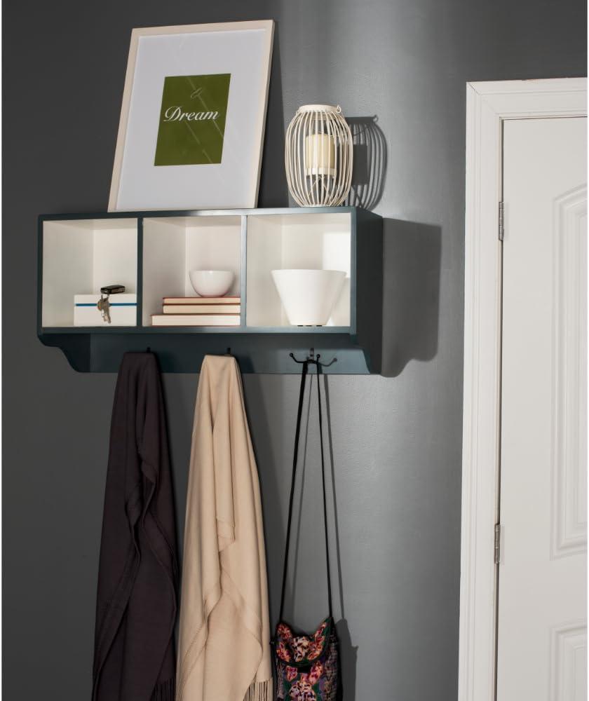 Alice Wall Shelf With Storage Compartments - Ash Grey/White - Safavieh