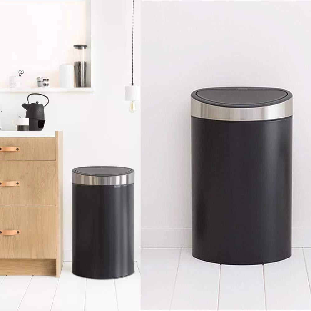 Brabantia Touch Top Trash Can New, 10.6 Gallon (40 liter)