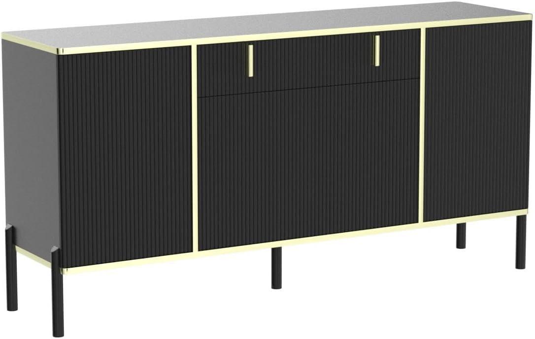 Willa Arlo™ Interiors Wilber 63.4" Sideboard Buffet Cabinet with Fluted Decorative Doors, Modern Console Table