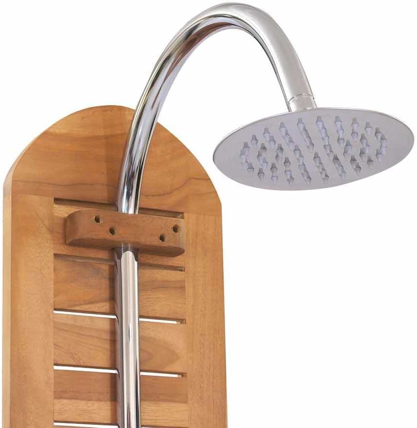 vidaXL Garden Shower Solid Teak 27.6"x29.5"x80.3", 44667