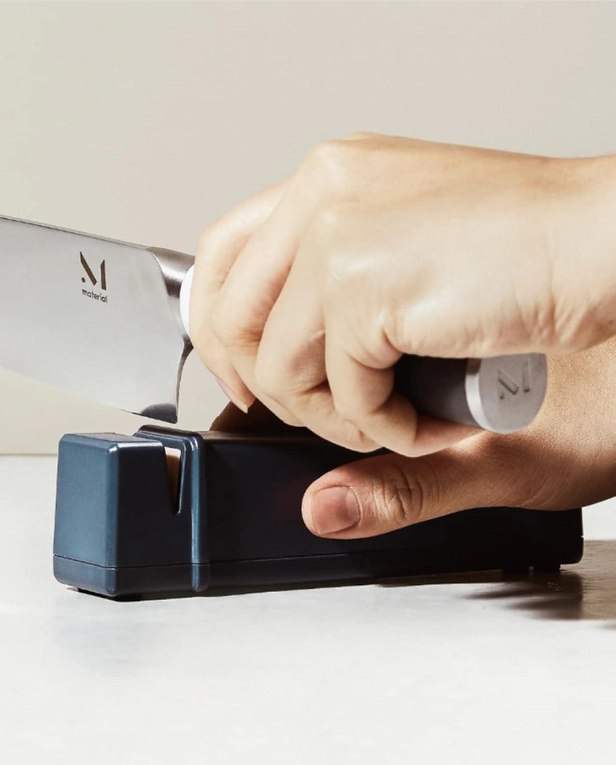 Compact Blue Ceramic Handheld Knife Sharpener