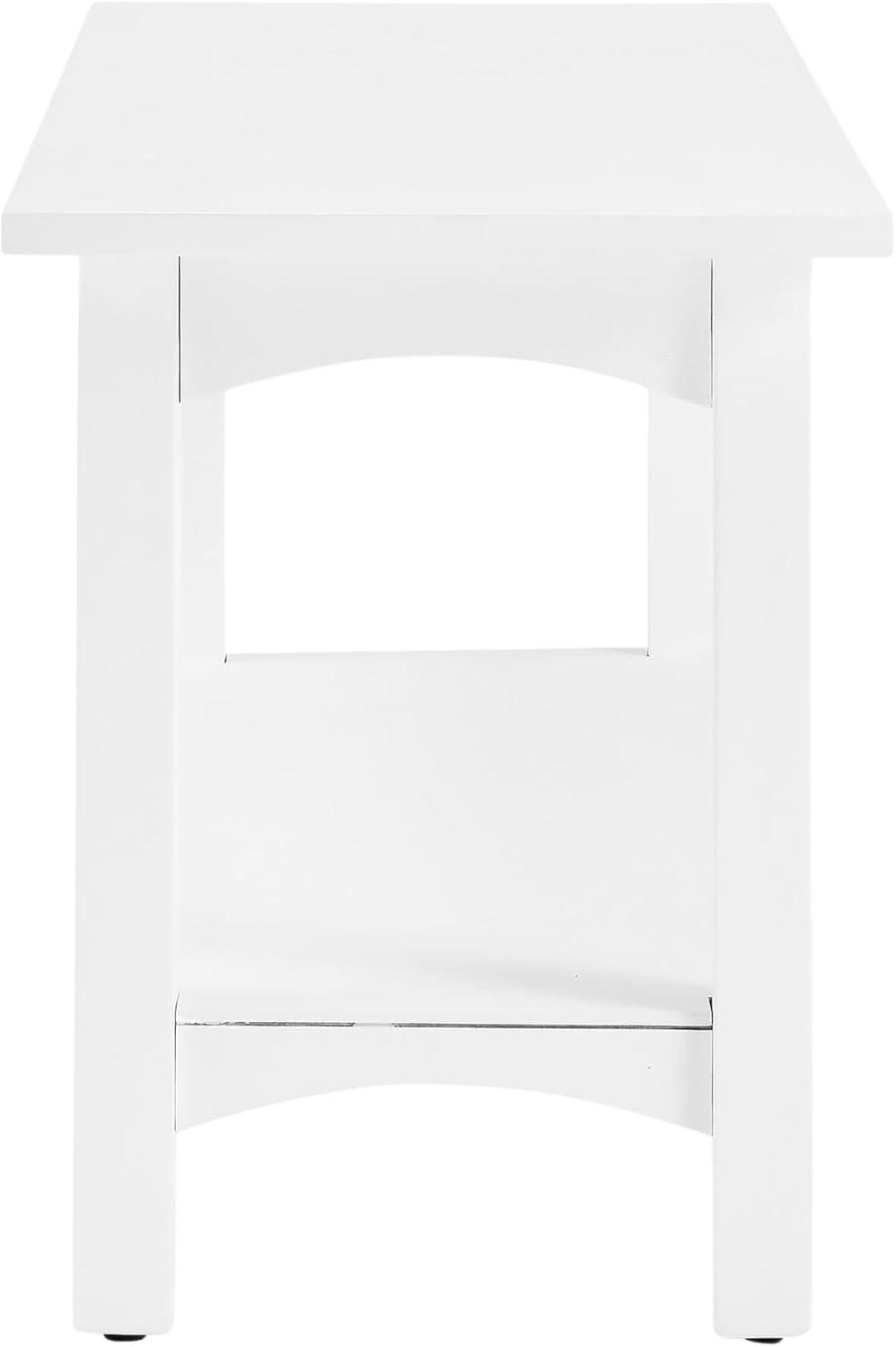 Alaterre Furniture Craftsbury 36 in. Sturdy Pine Wood Entryway Bench, 2-Person Bench Open Design Accent Furniture, White