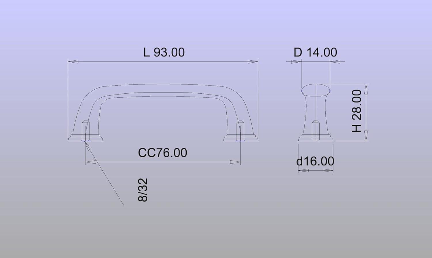 Richelieu Hardware BP876900 Nantes Collection 3-inch (76 mm) Center-to-Center Matte Black Traditional Round Cabinet and Drawer Pull Handle for Kitchen, Bathroom, and Furniture