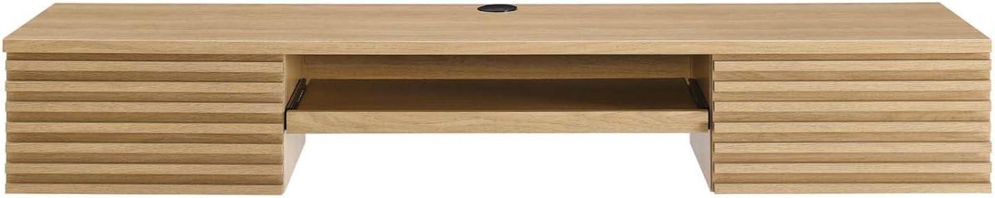 Modway Render Wall Mount Wood Office Desk