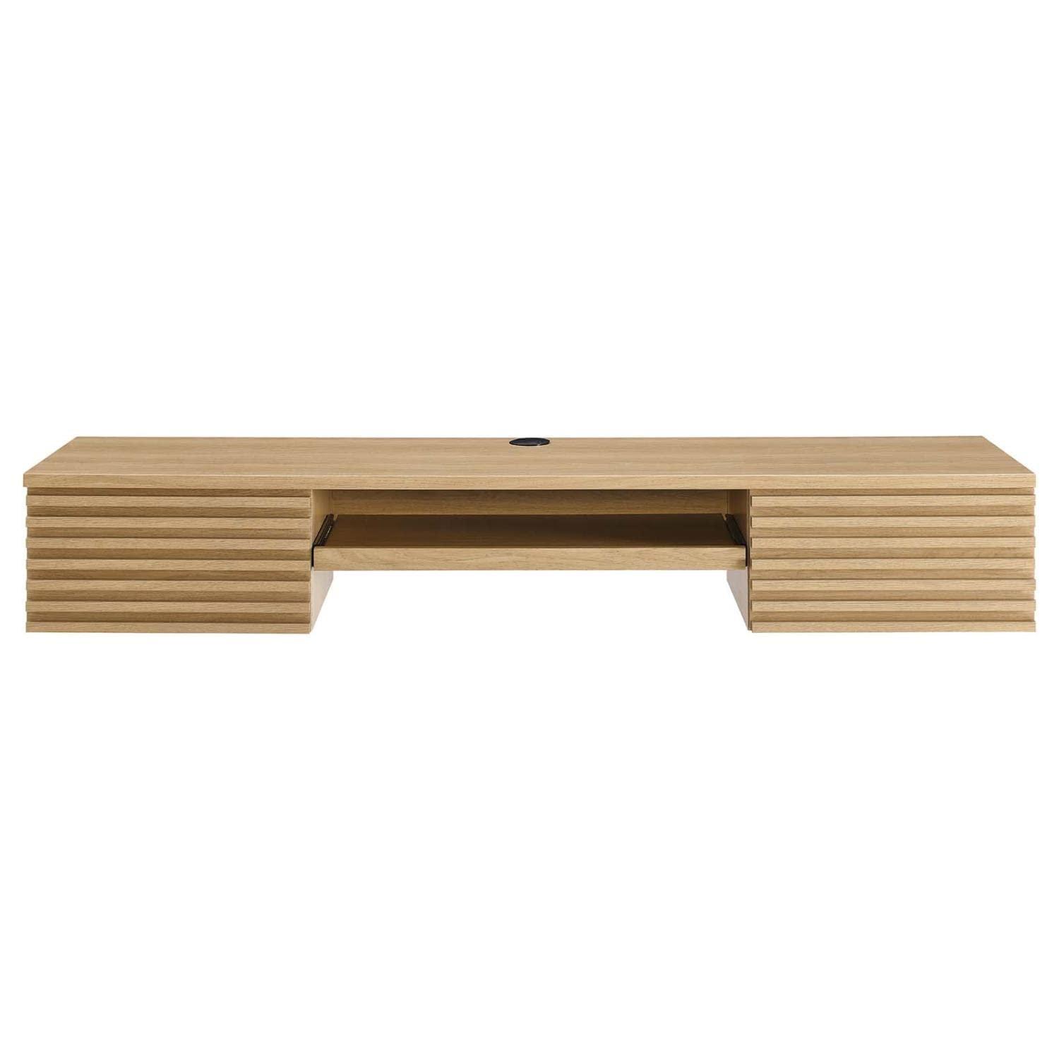 Modway Render Wall Mount Wood Office Desk