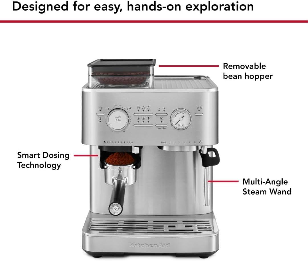 KitchenAid® Semi Automatic Espresso Machine with Burr Grinder in Juniper