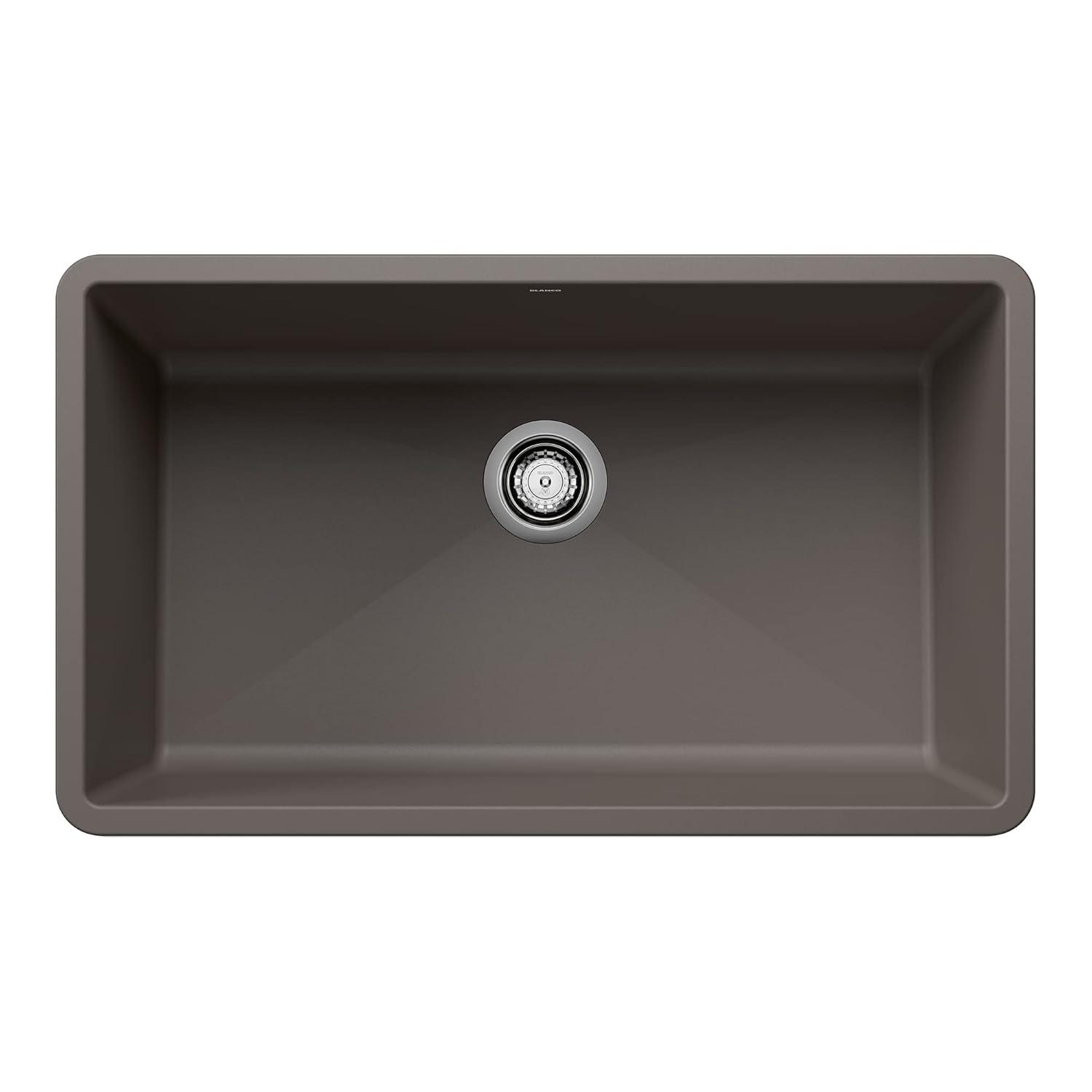 Precis SILGRANIT 32" L X 19" W Super Single Undermount Kitchen SInk