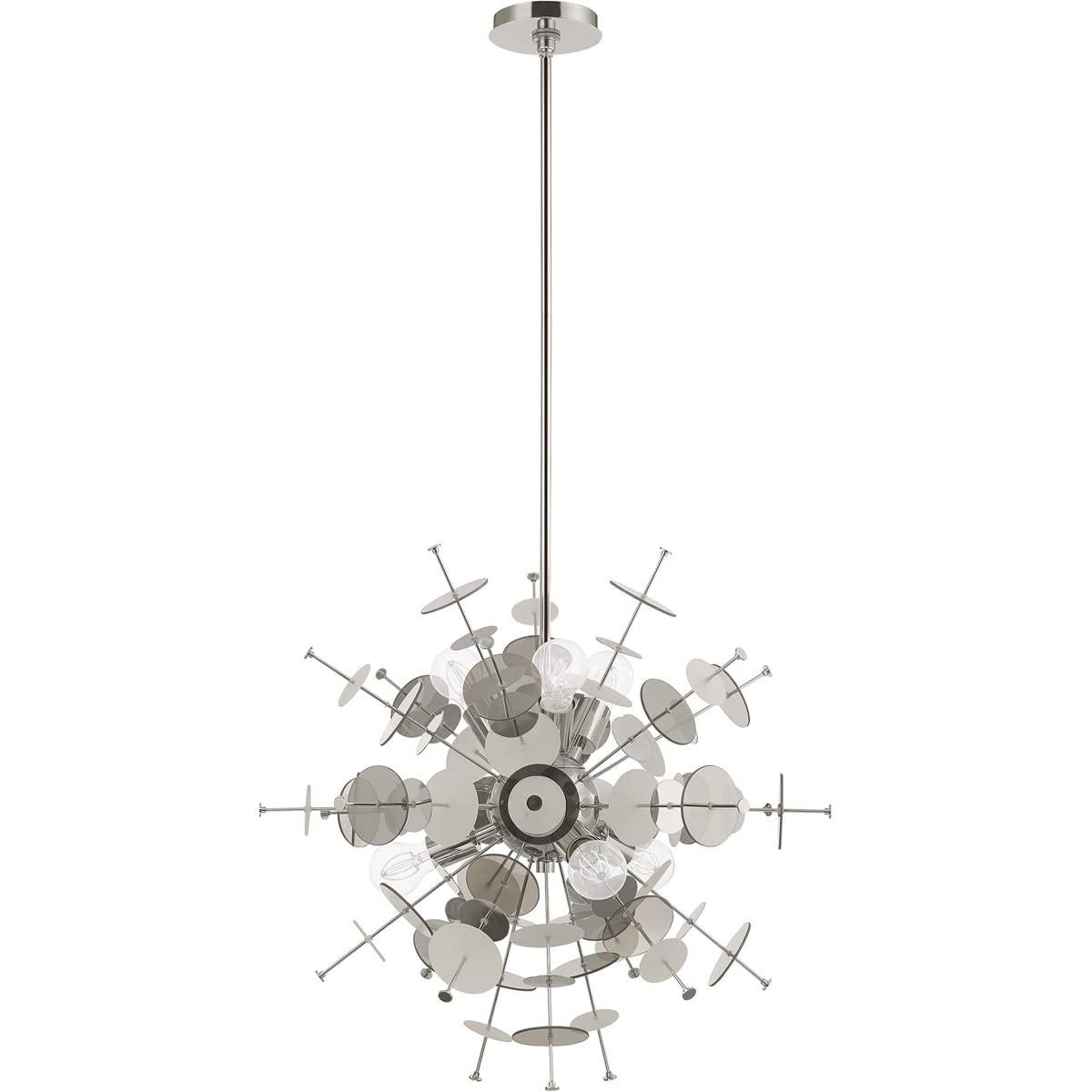 Livex Lighting Circulo 6 - Light Chandelier in  Polished Chrome