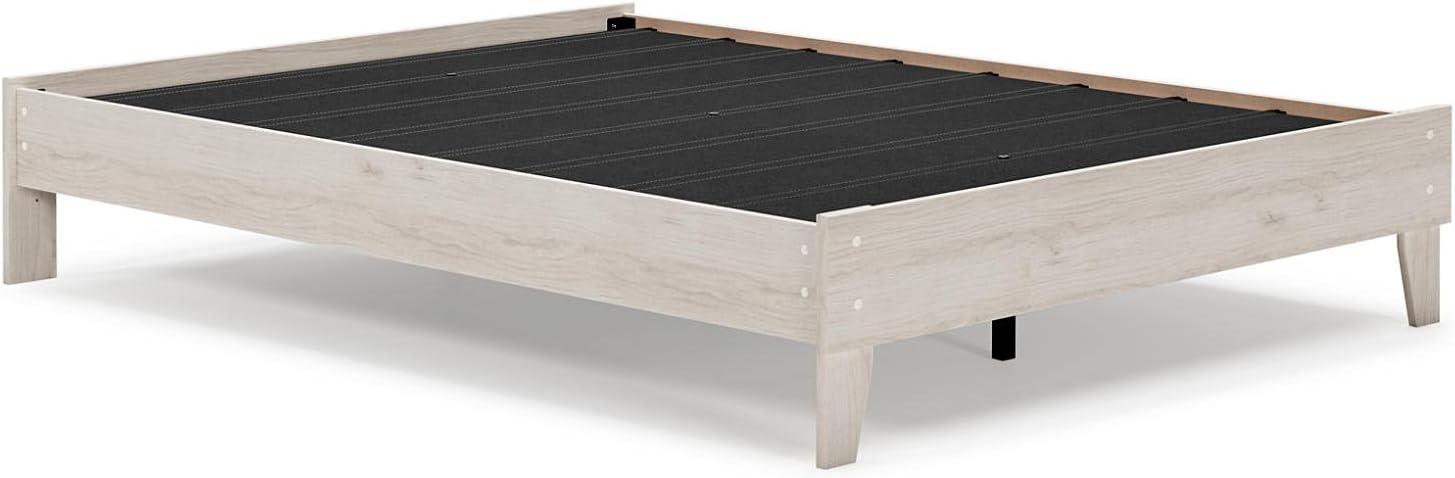 Signature Design by Ashley Queen Piperton Platform Bed Black: Modern Style, MDF Frame, No Box Spring Needed