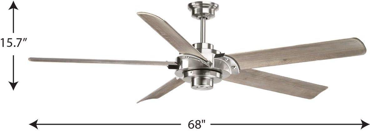 P2546-09-Progress Lighting-Ellwood - Wide - Ceiling Fan - Handheld Remote in Transitional and Coastal style - 68 Inches wide by 15.75 Inches