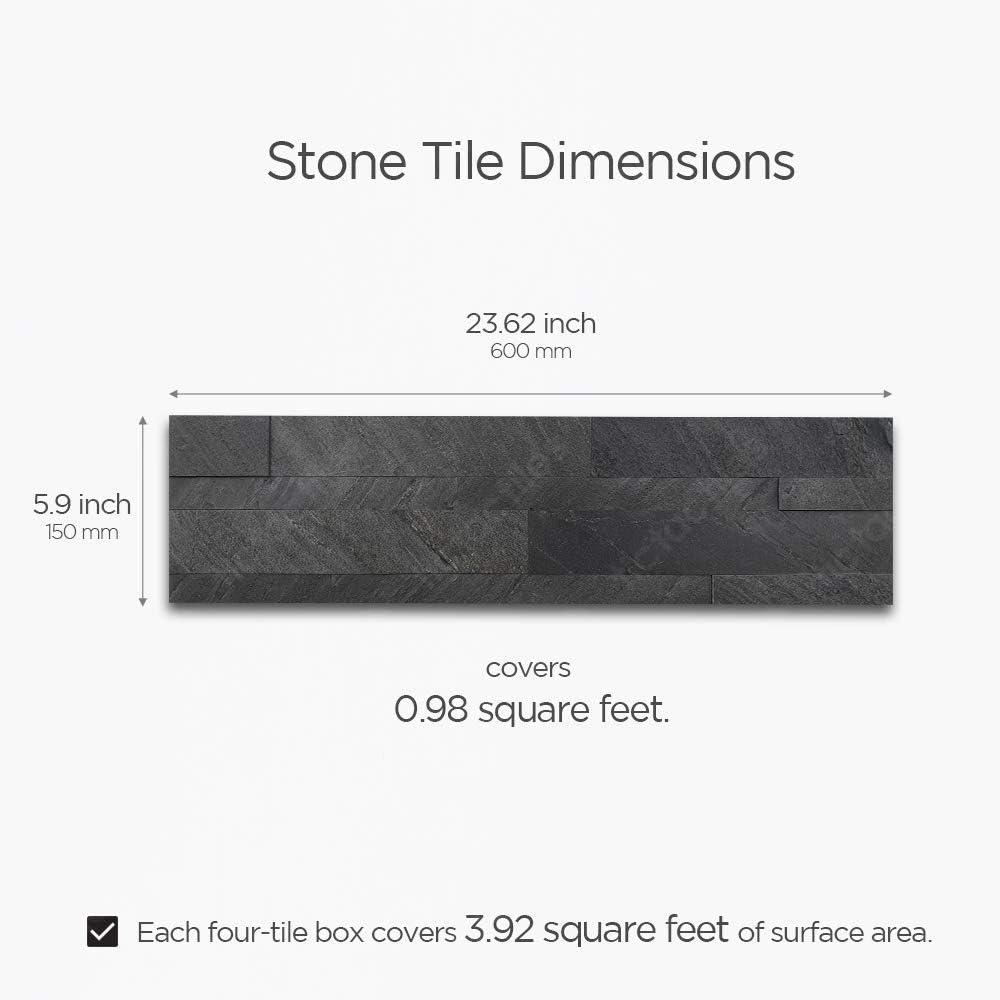 6'' W x 24'' L Natural Stone Peel and Stick Mosaic Tile