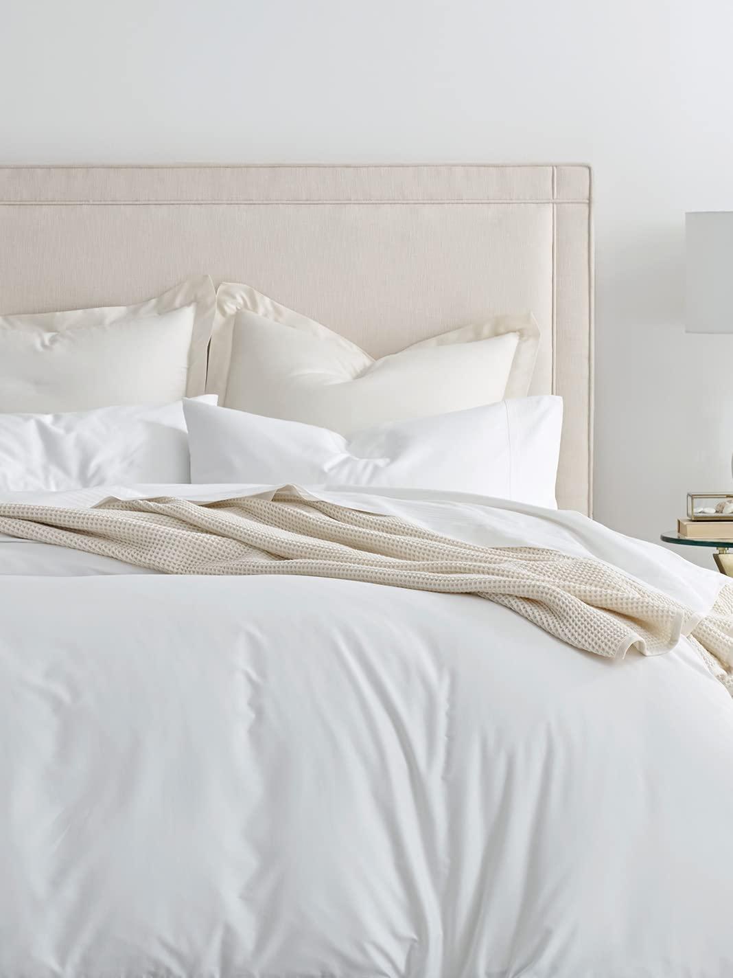 King Size Natural Organic Cotton Waffle Weave Throw Blanket