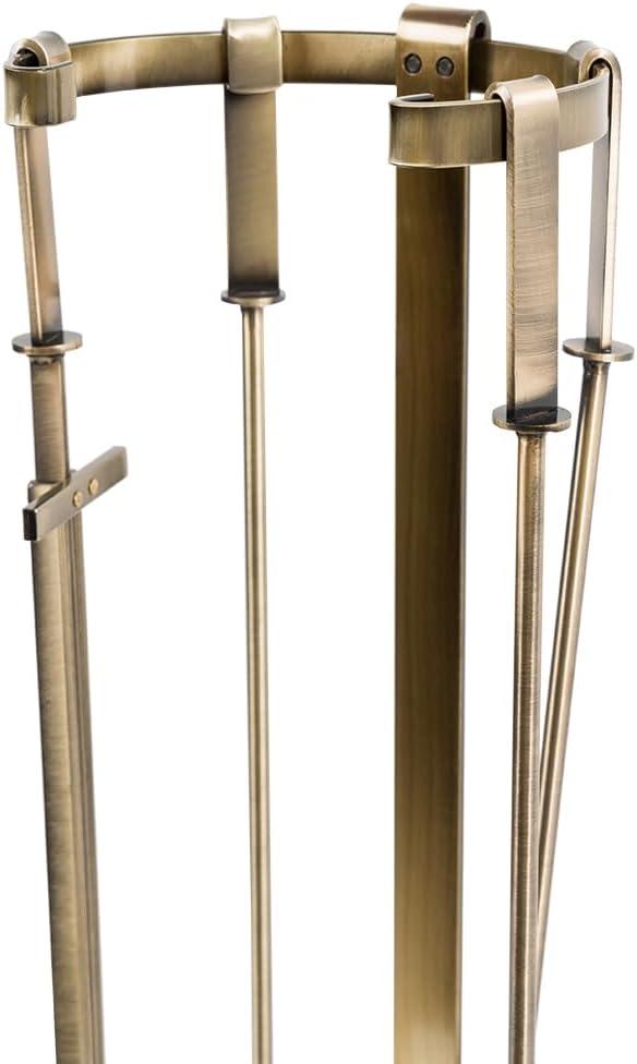 Modern Ember Modern Ember Knoll Fireplace Tool Set - Includes Brush, Shovel, Fire Poker, Tongs, and Stand - Steel