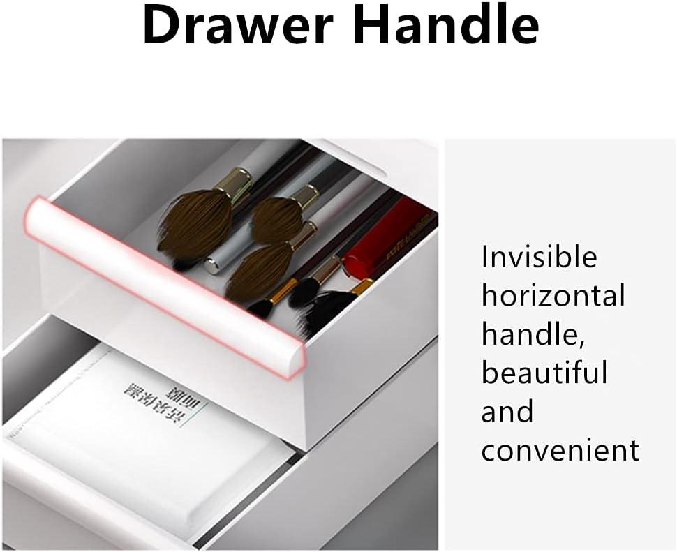 Compact White Plastic Makeup Desk Organizer with Drawers