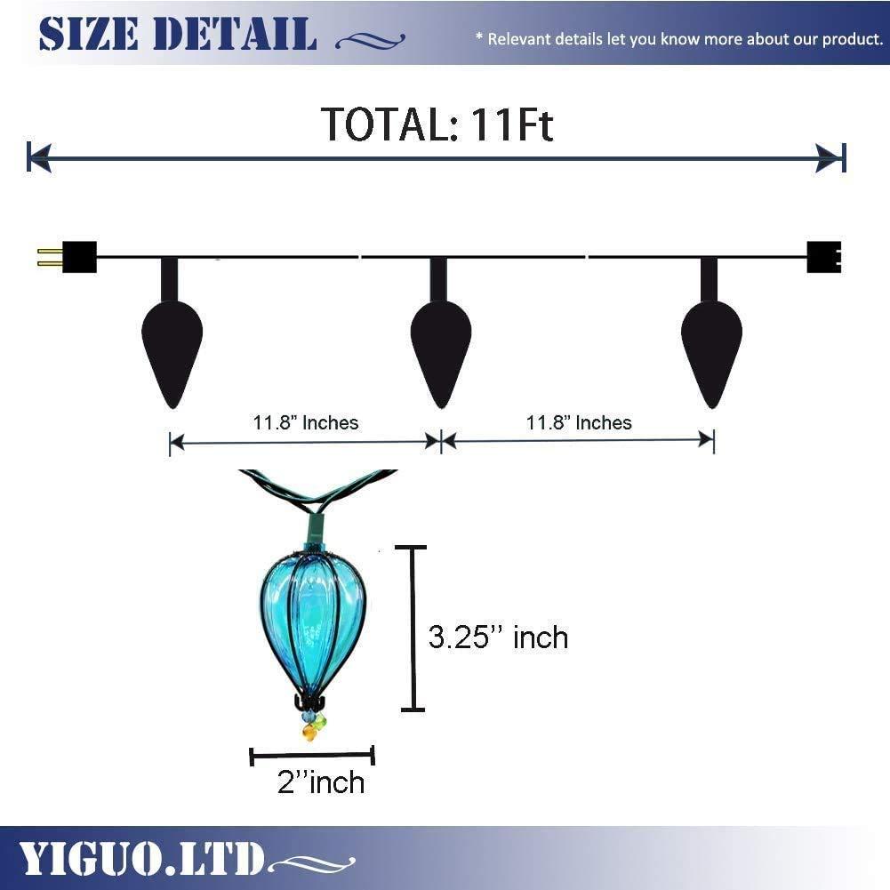 11FT String Lights with 10 Bulbs - Multicolor Backyard Patio Decor Lights - Fairy Lights