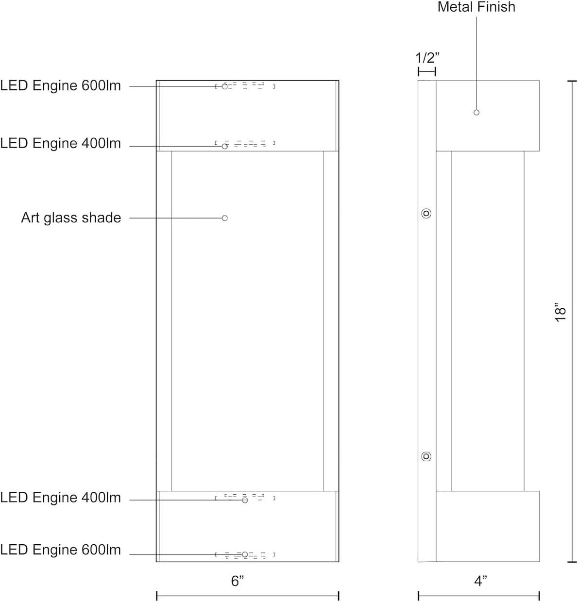 Moondew Outdoor LED Wall Light