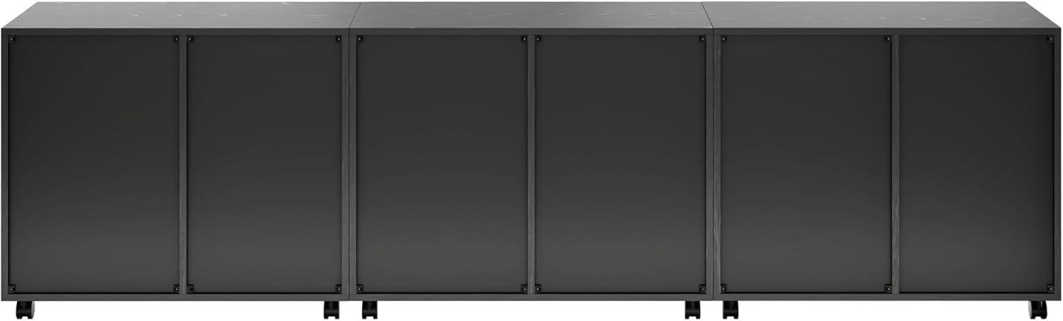 Winsome Wood Halifax 3-Pc Cabinet Set with File Drawer, Black Finish