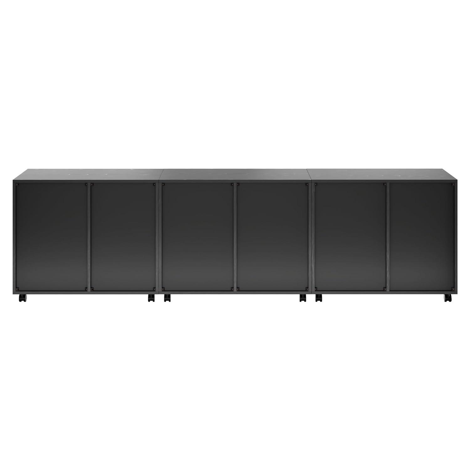 Winsome Wood Halifax 3-Pc Cabinet Set with File Drawer, Black Finish