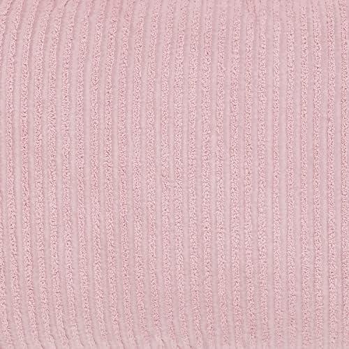 Better Trends 100% Cotton Queen Bedspread – Soft & Cozy Classic Stripe Coverlet, Machine Washable (102" x 110", Pink) Jullian Collection