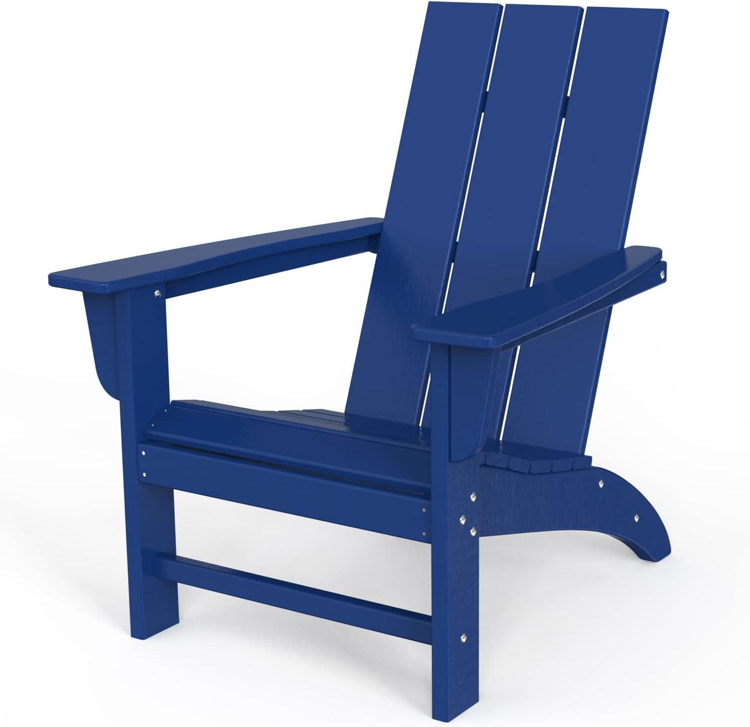 Modern Adirondack High-Density Polyethylene (HDPE) Outdoor Adirondack Chair