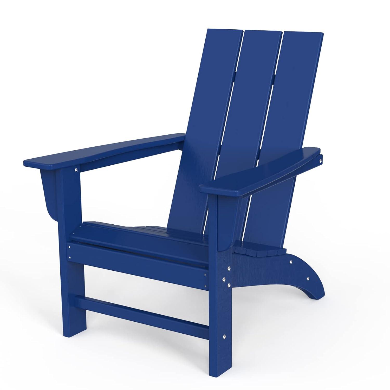 Modern Adirondack High-Density Polyethylene (HDPE) Outdoor Adirondack Chair