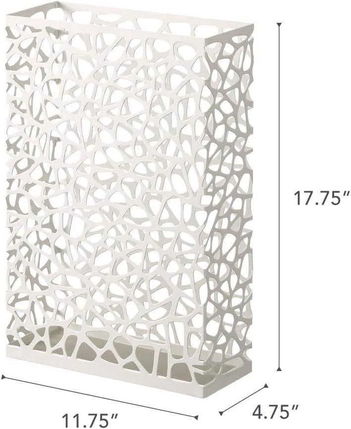 Yamazaki Home Umbrella Stand - Two Styles, White, Steel, Rectangle,  Holds up to 10 umbrellas, No Assembly