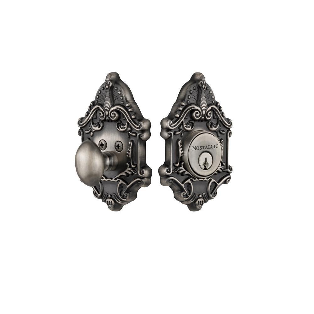 Nostalgic Warehouse Victorian Plate Single Cylinder Deadbolt