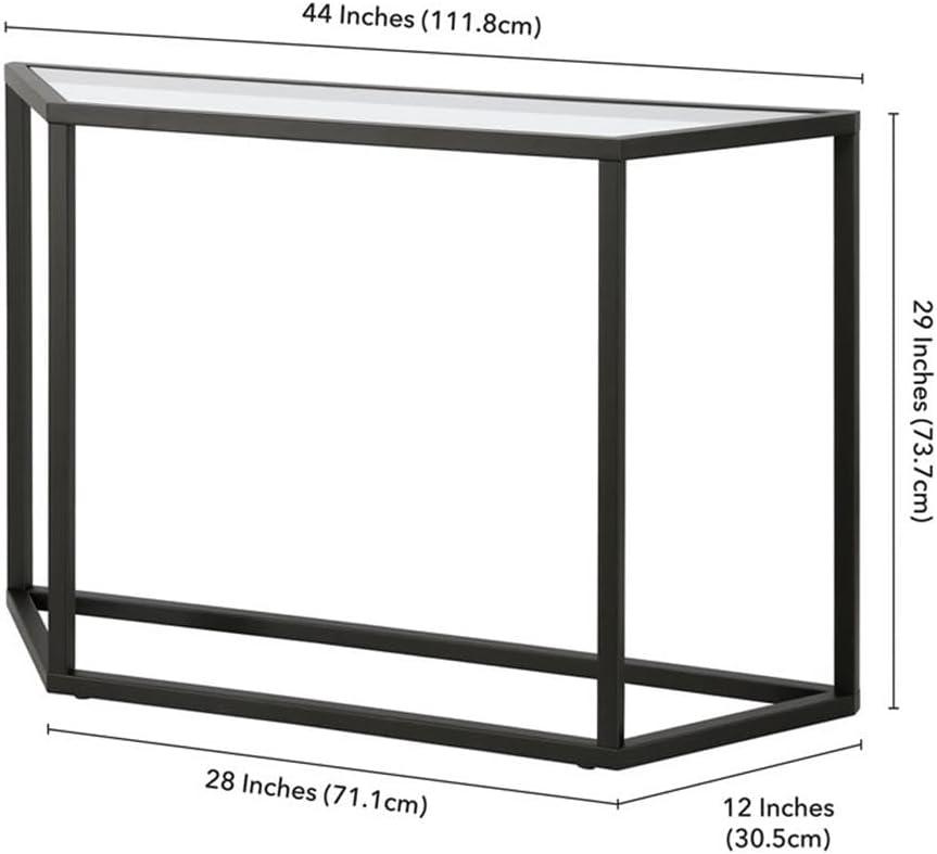 Evelyn&Zoe Levi 44" Wide Trapezoid Console Table, Blackened Bronze