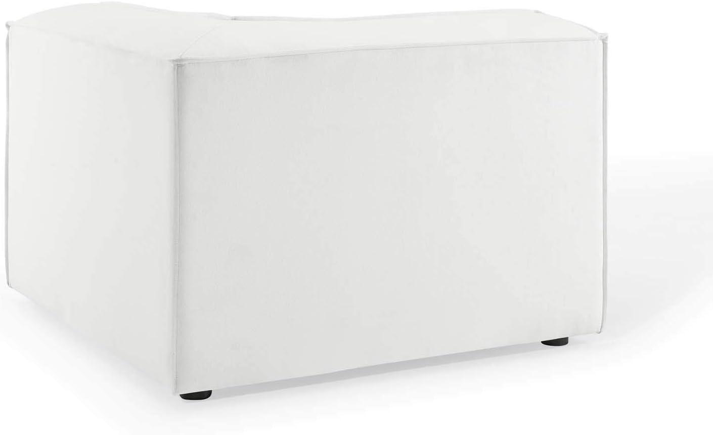 Modway Restore Sectional Sofa Corner Chair White: Upholstered Polyester, Wood Frame, Modern Style