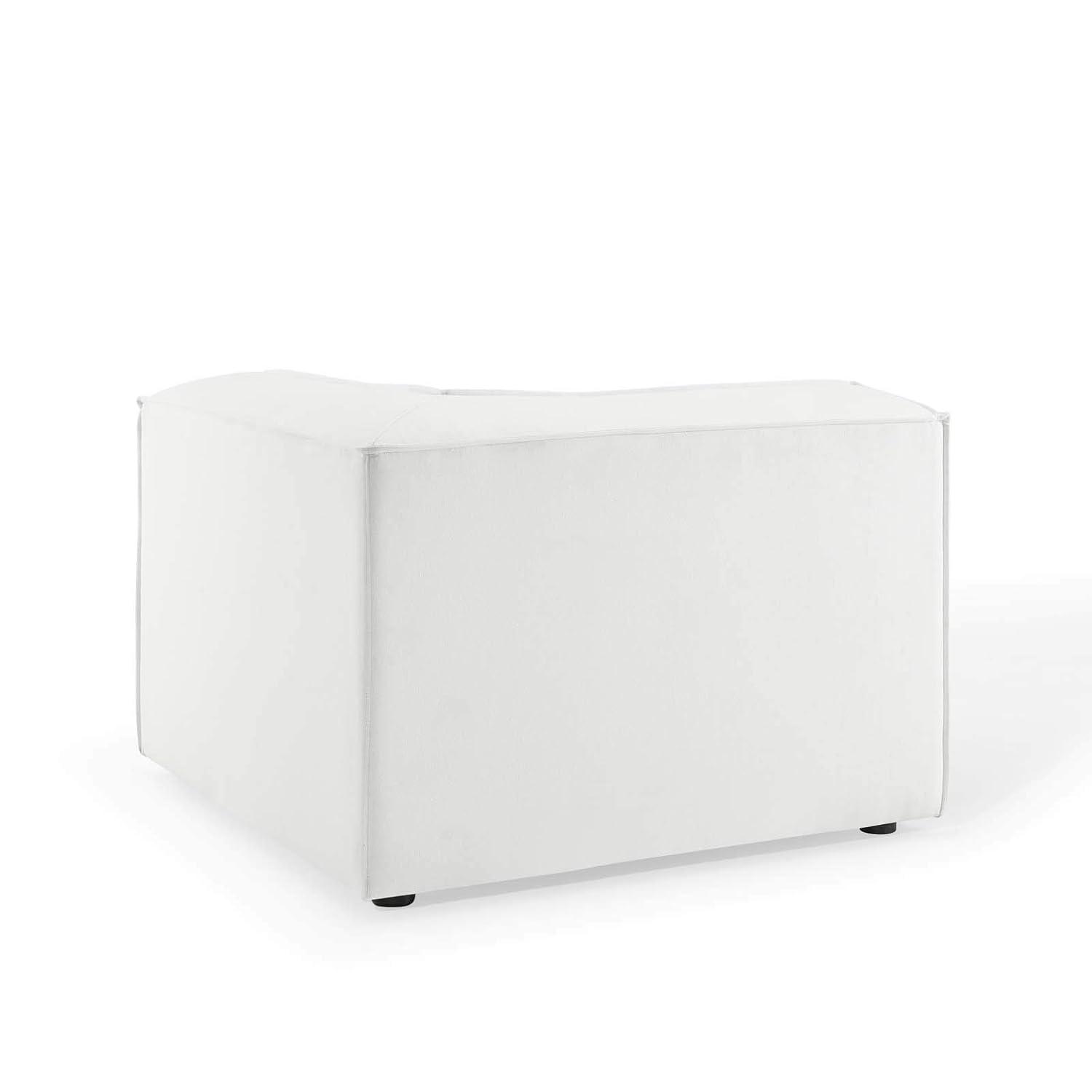 Modway Restore Sectional Sofa Corner Chair White: Upholstered Polyester, Wood Frame, Modern Style