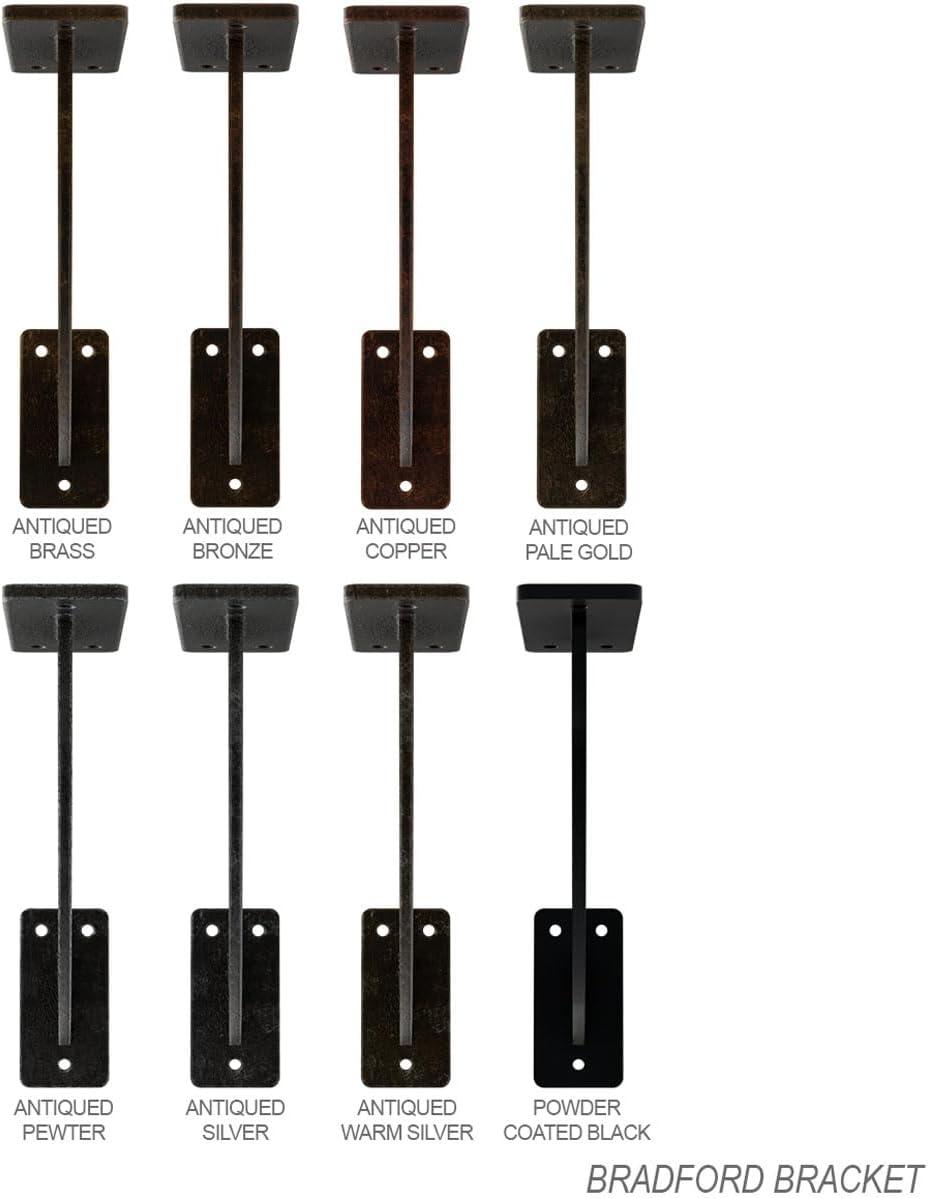 Ekena Millwork 2"W x 7"D x 7"H Bradford Steel Bracket, Hammered Brown