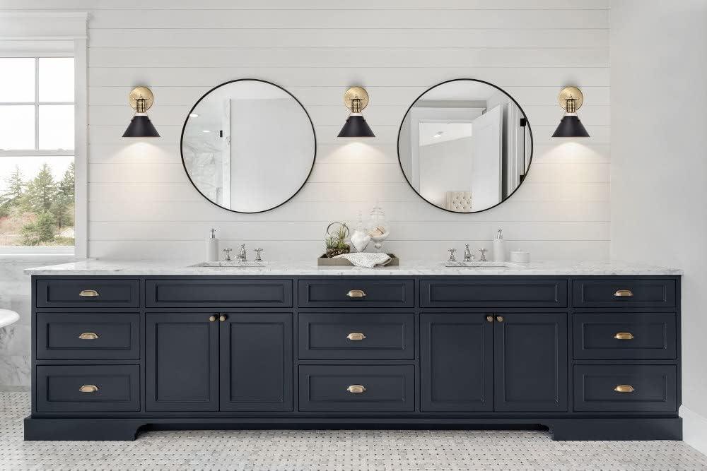Nuvo Lighting Outpost 1 Light Wall Sconce Matte White with Burnished Brass