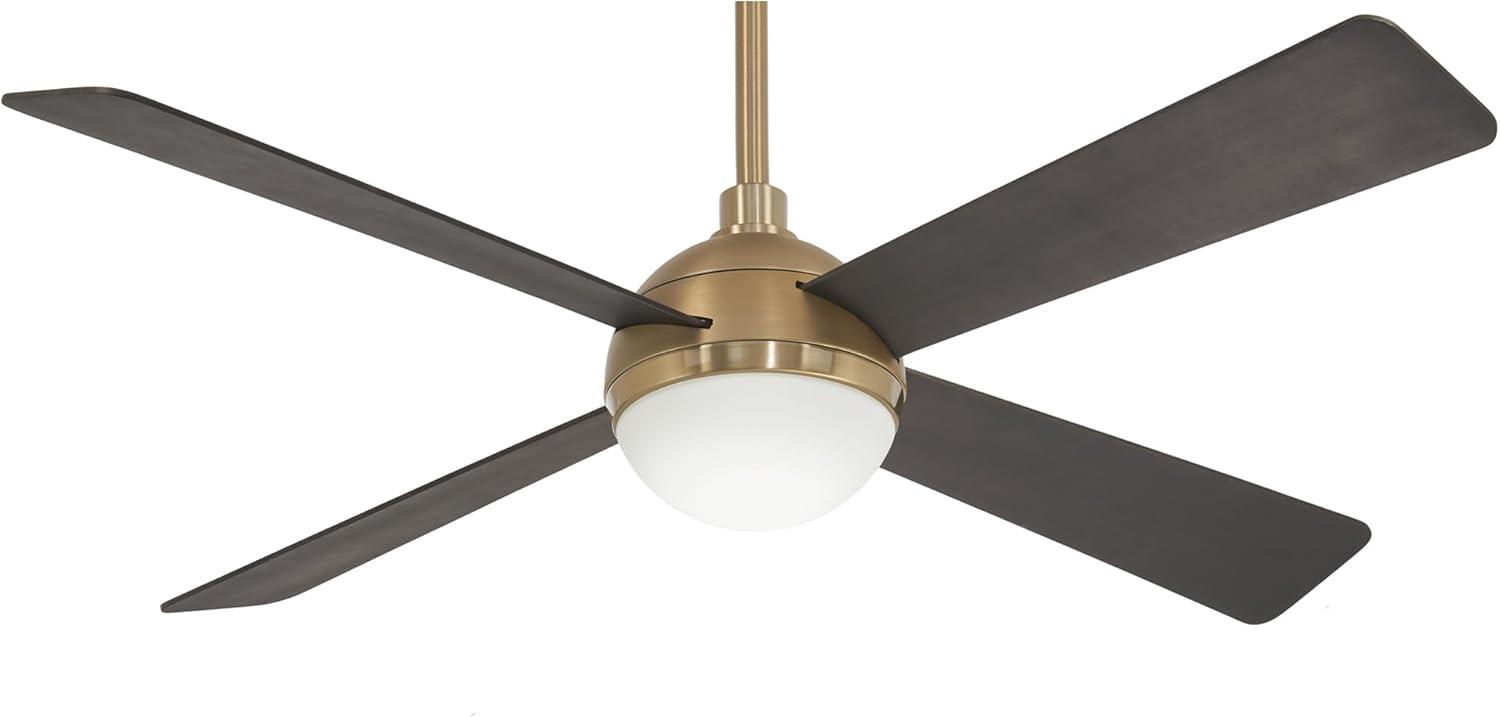 54" 4 - Blade LED Standard Ceiling Fan with Remote Control and Light Kit Included