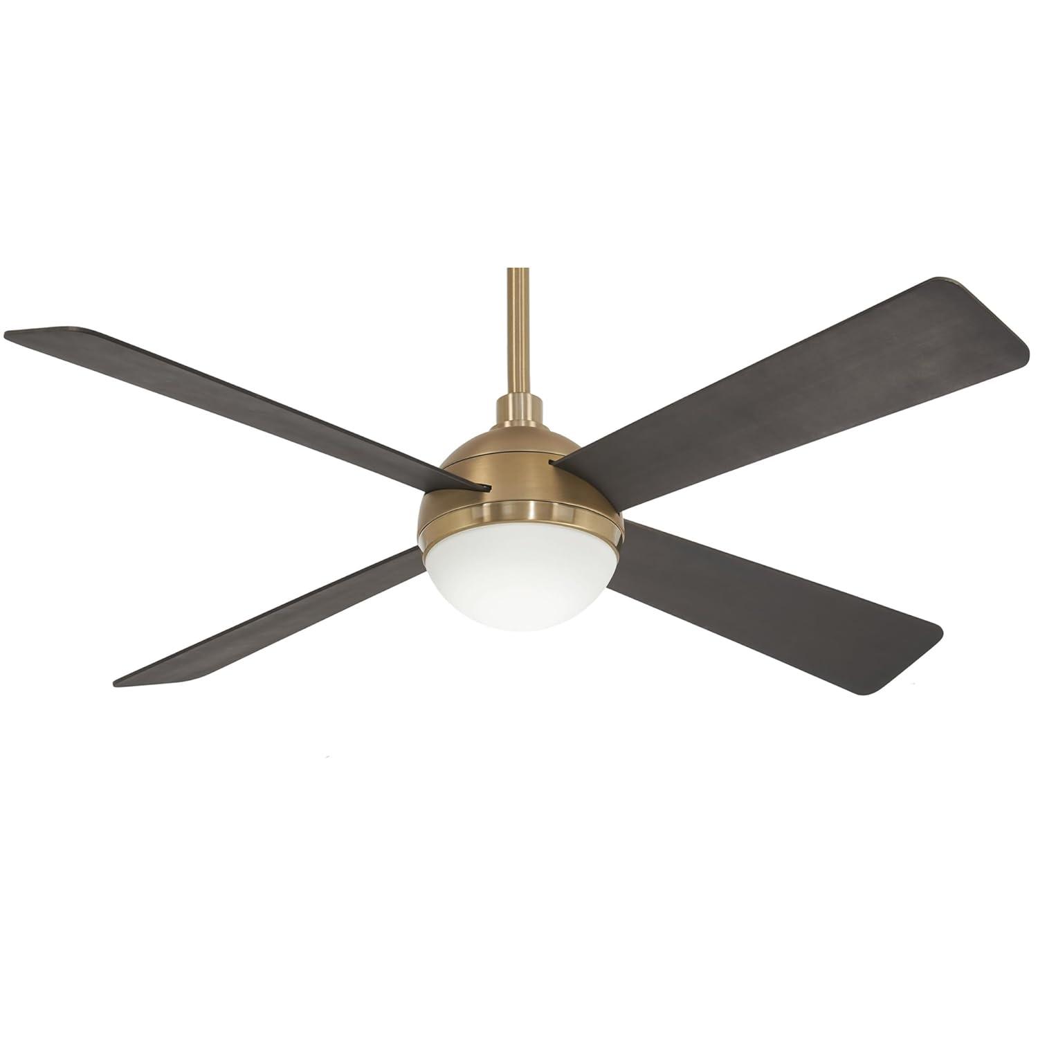 54" 4 - Blade LED Standard Ceiling Fan with Remote Control and Light Kit Included