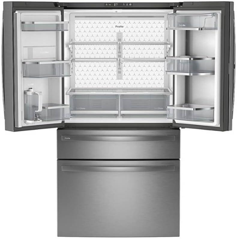 GE Profile™ Series Energy Star Smart 29 Cu. Ft. Fingerprint Resistant 4-Door French-Door Refrigerator