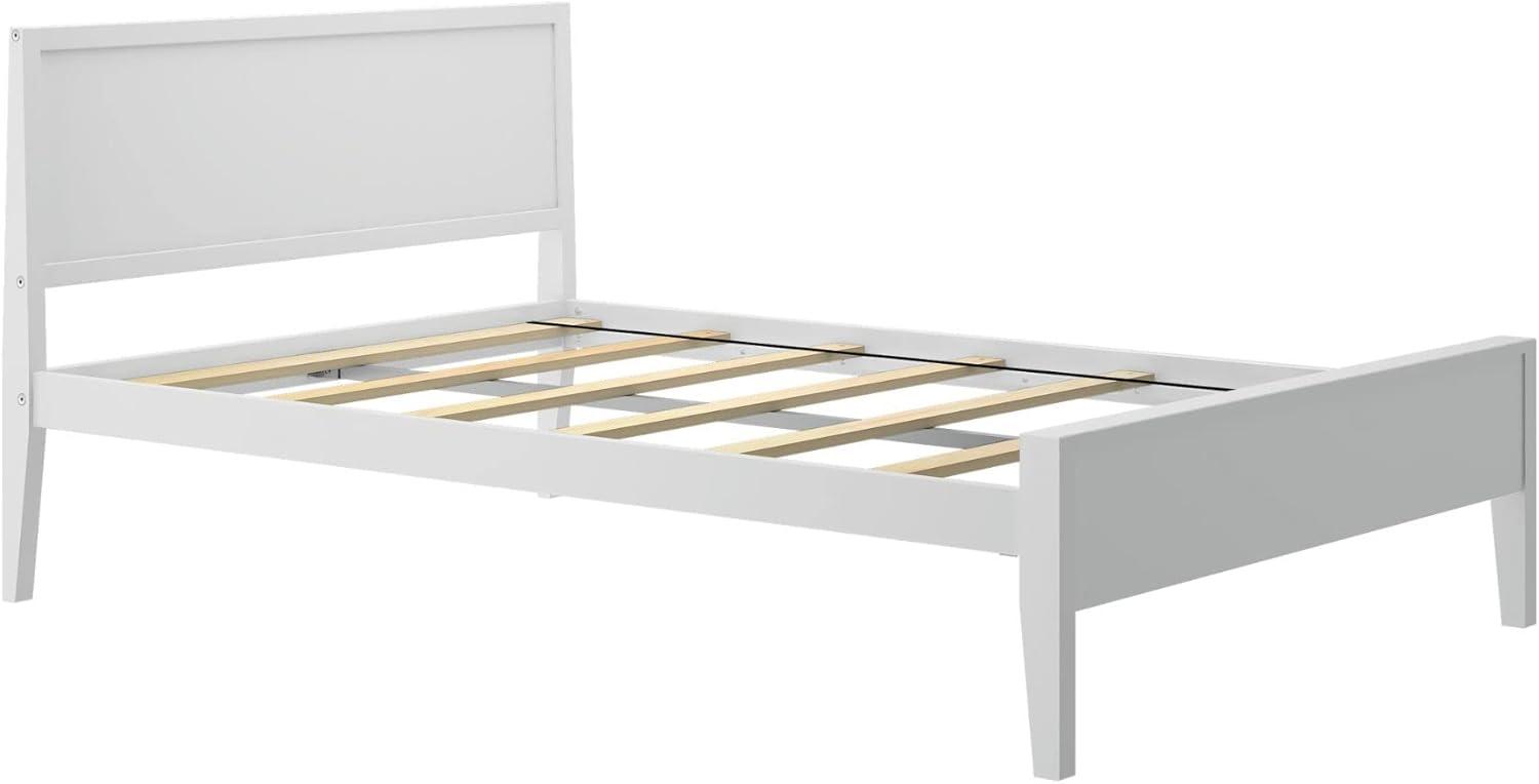 Plank+Beam Solid Wood Full Size Bed Frame with Headboard, Modern Platform Bed for Adults