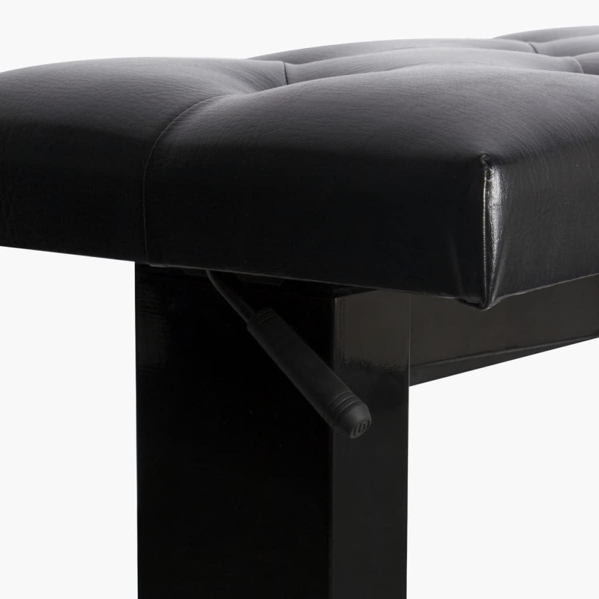 On-Stage Height Adjustable Piano Bench Black