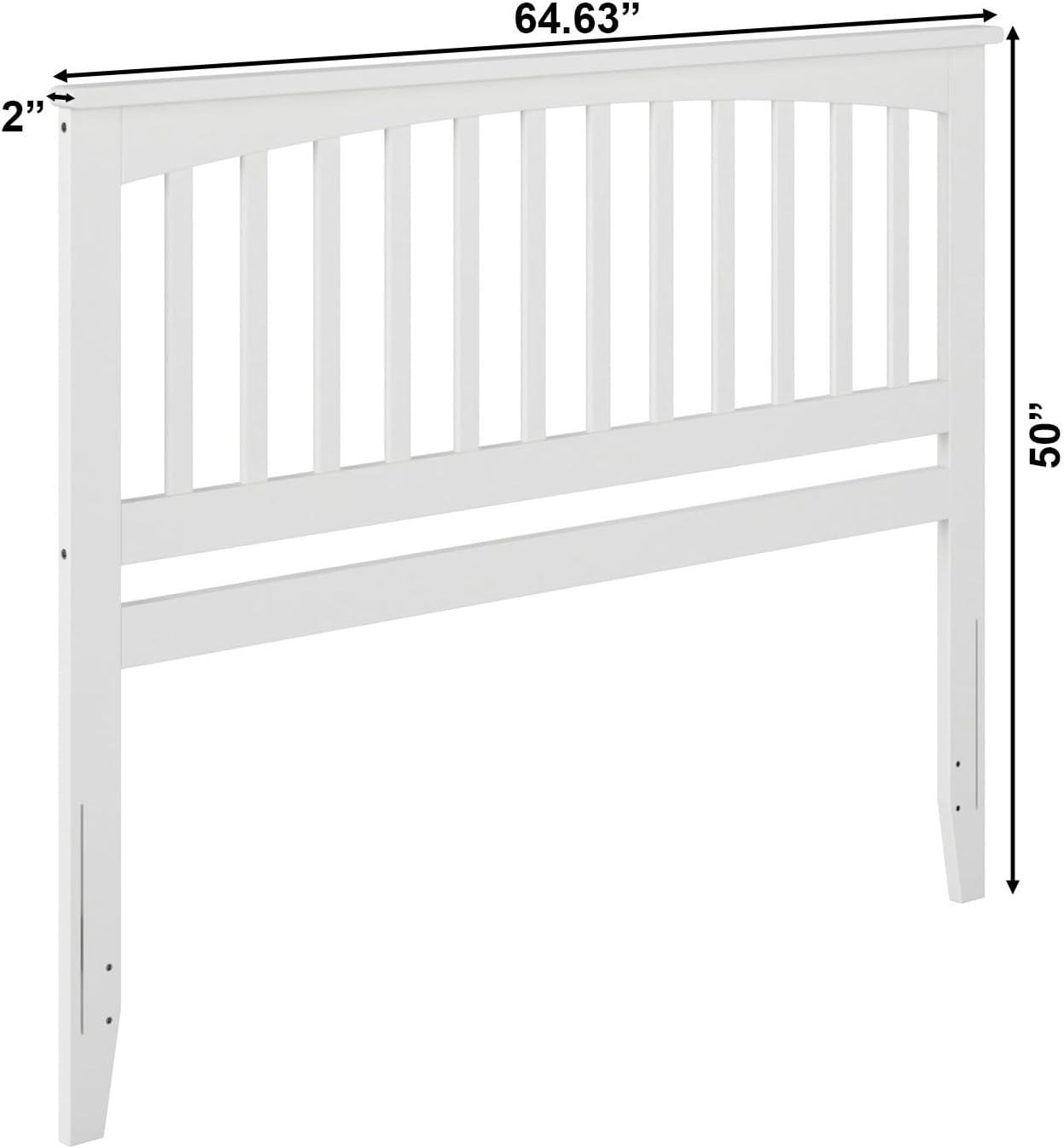 AFI Furnishings Mission Queen Headboard with Turbo Charger in White