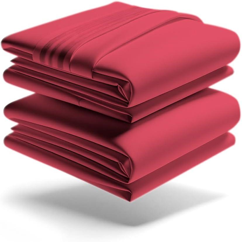 Mezzati Luxury 1800 Prestige Soft and Comfortable Collection Bed Sheets Set Twin Striped Gray