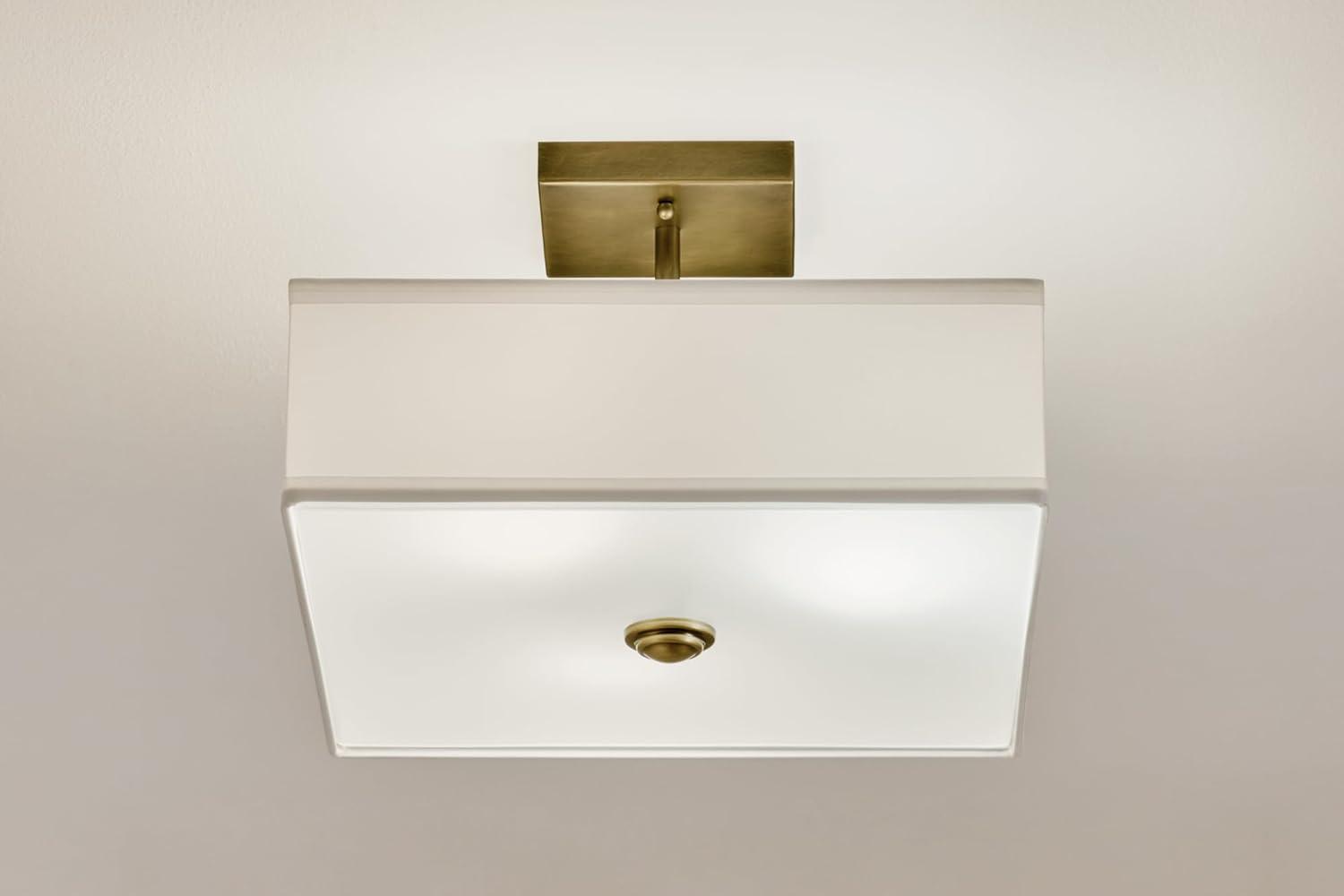Kichler Lighting Shailene 3 - Light Semi-Flush Mount in  Natural Brass