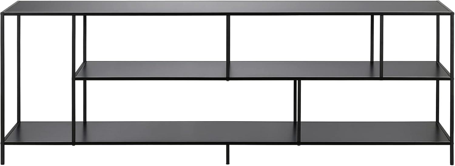 70" Black Bronze TV Stand with Metal Shelves - Henn&Hart