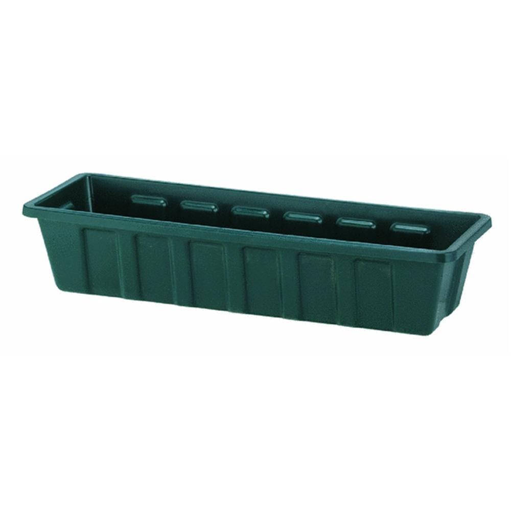 Novelty Poly-Pro Plastic Indoor/Outdoor Liner/Planter Flower Box, Green, 24 inch